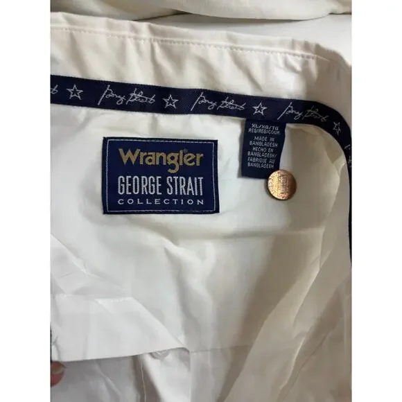 NWT Wrangler George Strait Collection Men's Button Up Long Sleeve Size XL Cowboy - Picture 10 of 14